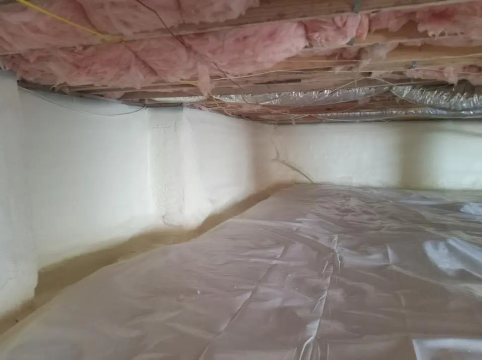 Crawl space encapsulation with closed-cell spray foam for Attic Insulation in Robinson